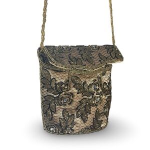 Beaded + Embroidered crossbody with a unique Beaded strap